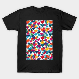 Colourful heart pattern T-Shirt